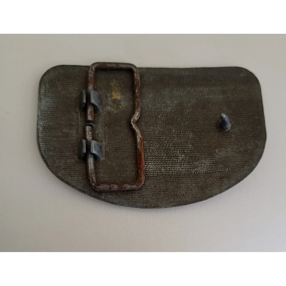 Vintage 18‎ Wheeler Semi Truck Driver Belt Buckle Tractor Trailer Raleigh Lights